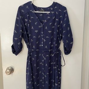 Blue Sleeved 41 Hawthorn Dress size Medium